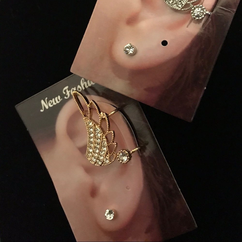 NEW Gold Rhinestone Ear Cuff - Picture 2 of 5